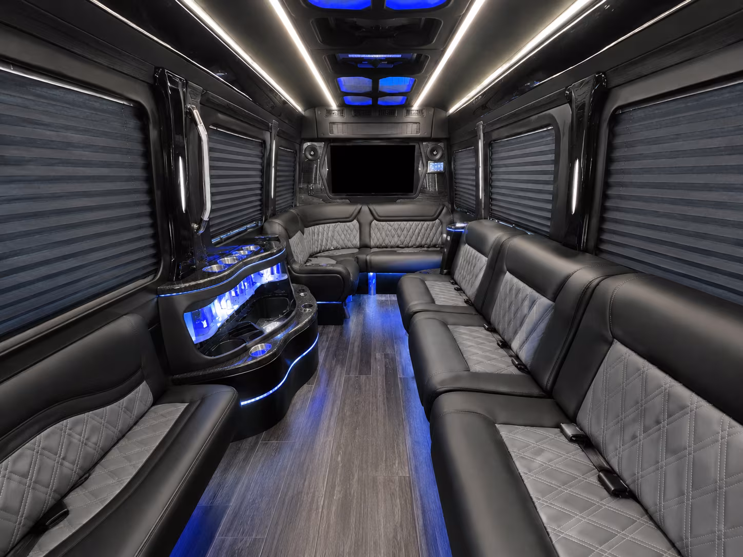 santa maria 40 passenger party bus interior