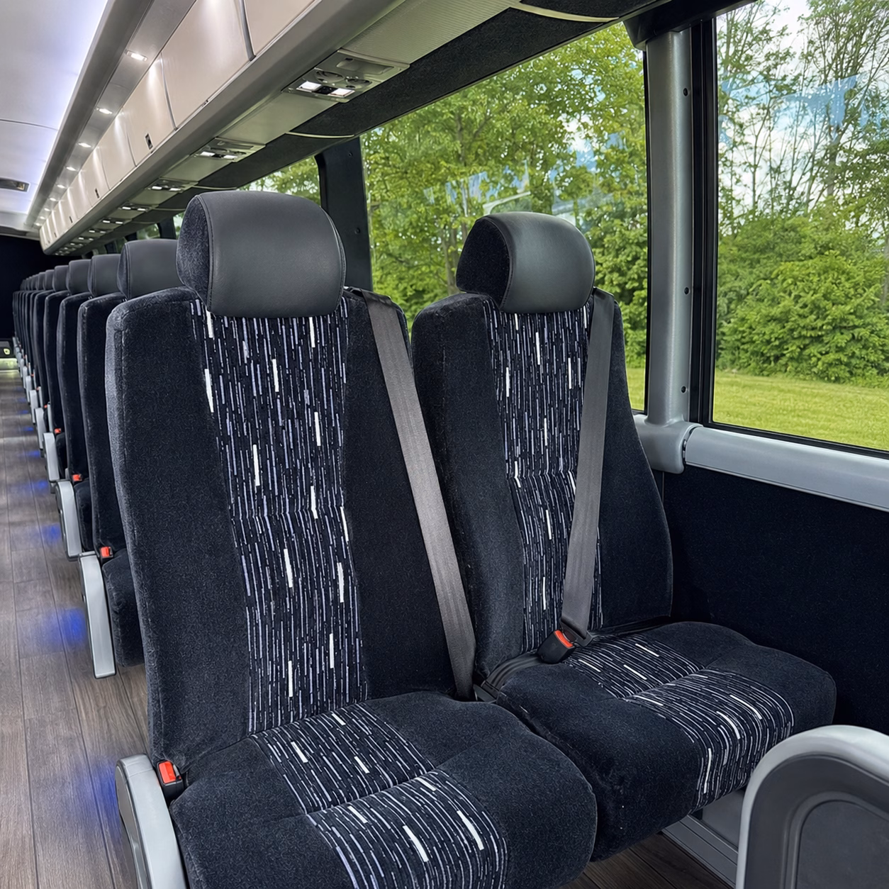 santa maria charter bus services interior